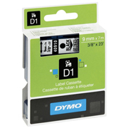 DYMO CINTA D1  9mm x 7m NEGRO/TRANSPARENTE S0720670